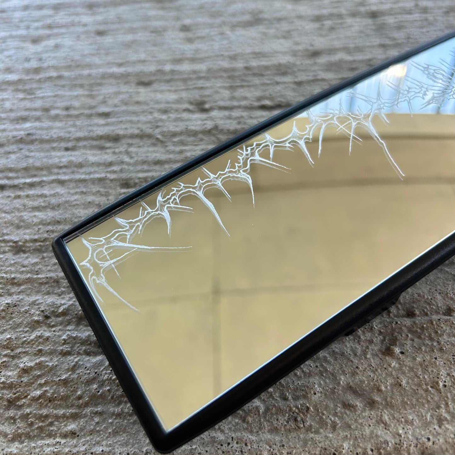 Thorns & Cross Engraved Mirror