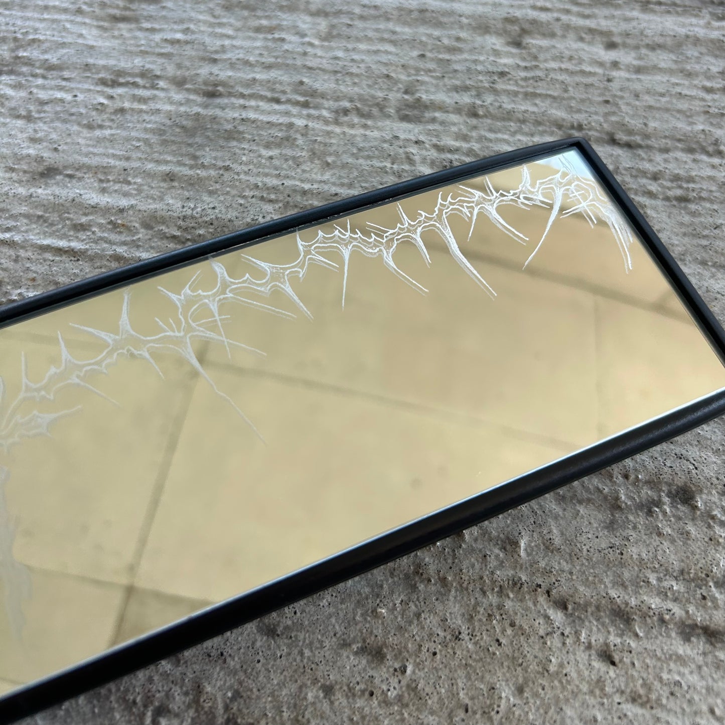 Thorns & Cross Engraved Mirror