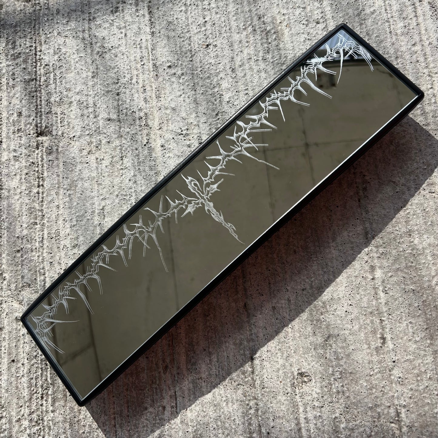 Thorns & Cross Engraved Mirror
